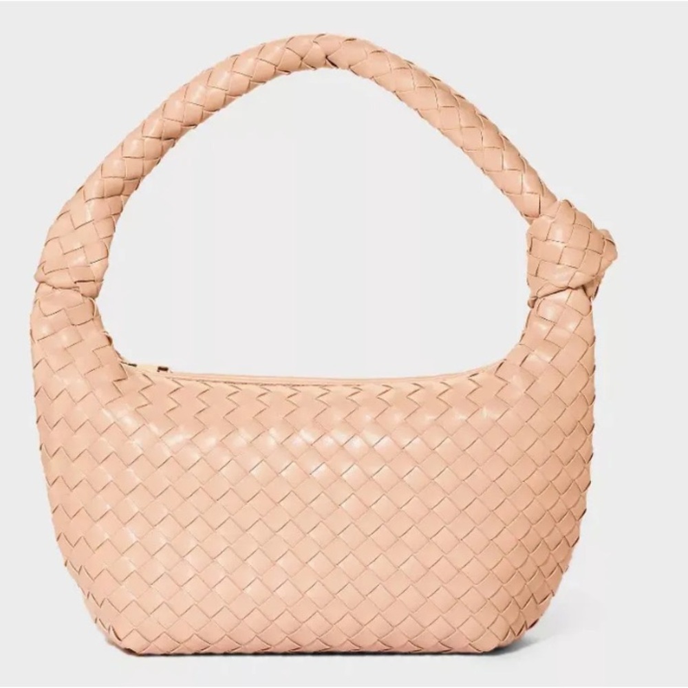 Elegant Tan Woven Women's Bag